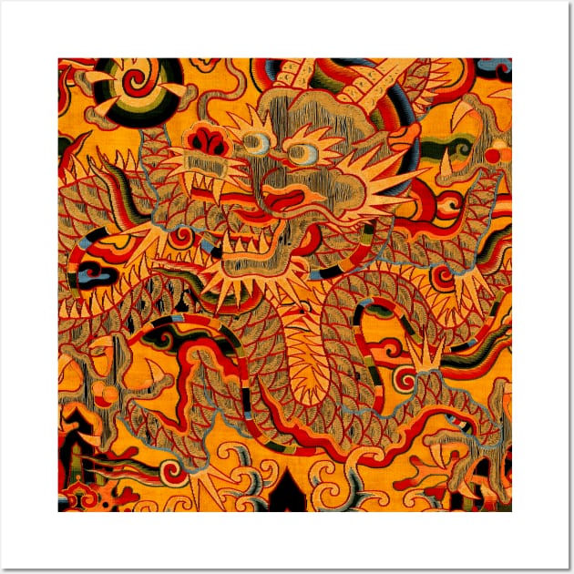 Inperial Ming Chinese Dragon Art Wall Art by ppandadesign